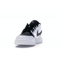 Подростковые Jordan 1 Low White Black Patent (GS)