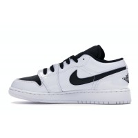 Подростковые Jordan 1 Low White Black Patent (GS)