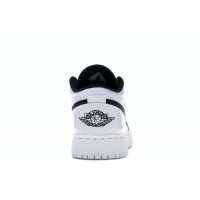 Подростковые Jordan 1 Low White Black Patent (GS)