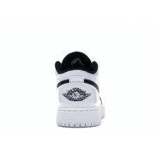 Подростковые Jordan 1 Low White Black Patent (GS)