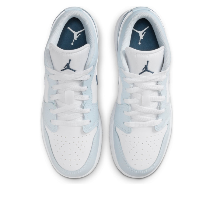 Jordan 1 Low White Aura Squadron Blue (GS) - подростковая сетка размеров Jordan 1 Low White Aura Squadron Blue (GS) - подростковая сетка размеров