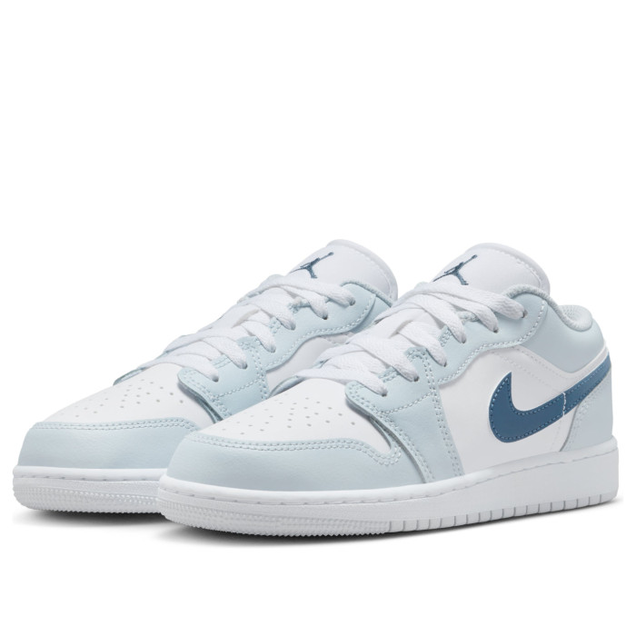 Jordan 1 Low White Aura Squadron Blue (GS) - подростковая сетка размеров Jordan 1 Low White Aura Squadron Blue (GS) - подростковая сетка размеров