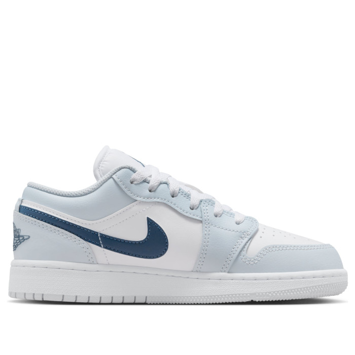 Jordan 1 Low White Aura Squadron Blue (GS) - подростковая сетка размеров Jordan 1 Low White Aura Squadron Blue (GS) - подростковая сетка размеров