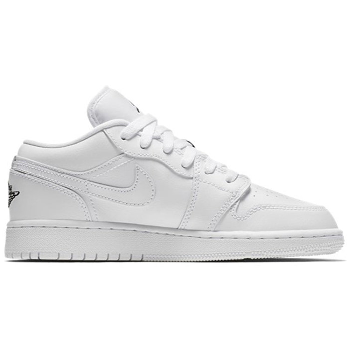 Air Jordan 1 Low GS Triple White - подростковая сетка размеров Air Jordan 1 Low GS Triple White - подростковая сетка размеров