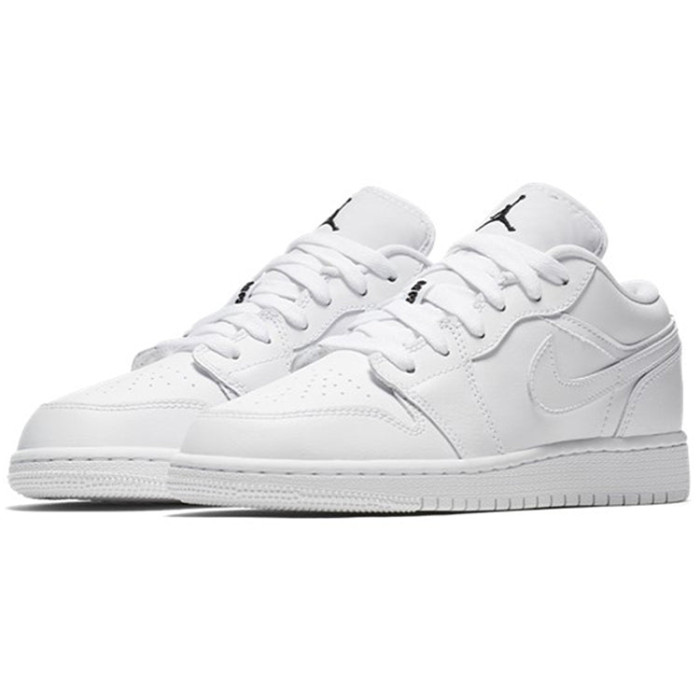 Air Jordan 1 Low GS Triple White - подростковая сетка размеров Air Jordan 1 Low GS Triple White - подростковая сетка размеров