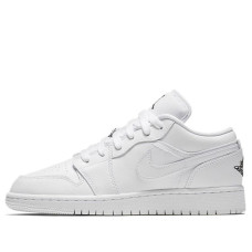 Подростковые Jordan 1 Low Triple White (GS)
