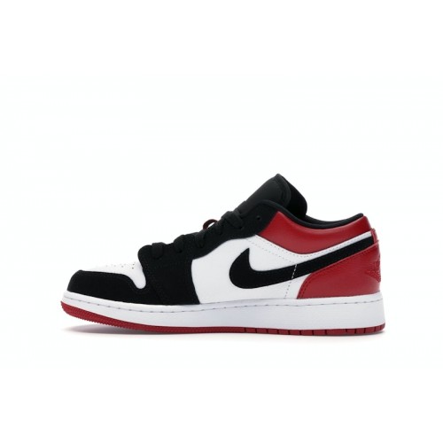 Air Jordan 1 Low GS Black Toe - подростковая сетка размеров