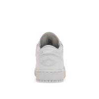Подростковые Jordan 1 Low Triple White Tumbled Leather (GS)
