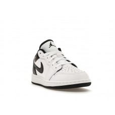 Подростковые Jordan 1 Low White Black (GS)