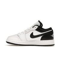 Подростковые Jordan 1 Low White Black (GS)