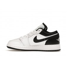 Подростковые Jordan 1 Low White Black (GS)