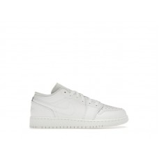 Подростковые кроссовки Jordan 1 Low Triple White (2023) (GS)