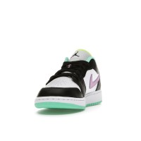 Подростковые Jordan 1 Low Green Glow Violet Shock (GS)