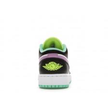 Подростковые Jordan 1 Low Green Glow Violet Shock (GS)