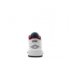 Подростковые Jordan 1 Low White Gym Red Black (GS)