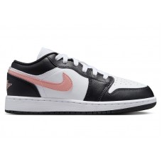 Подростковые Jordan 1 Low White Black Rust Pink (GS)