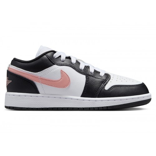 Air Jordan 1 Low GS Black Rust Pink - подростковая сетка размеров