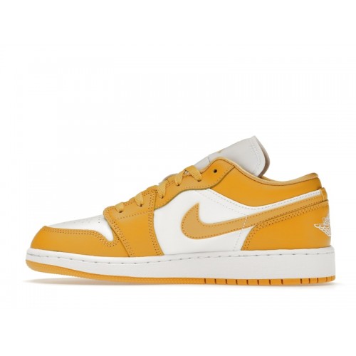 Кроссы Jordan 1 Low White Pollen (GS) - подростковая сетка размеров