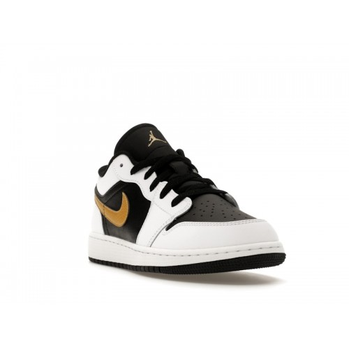 Air Jordan 1 Low GS Gold Swoosh - подростковая сетка размеров