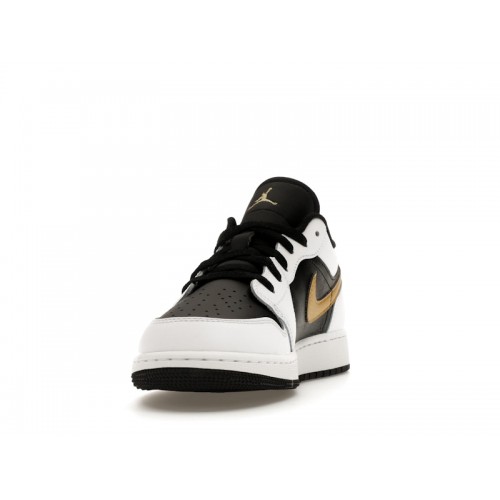Air Jordan 1 Low GS Gold Swoosh - подростковая сетка размеров