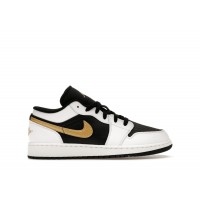Подростковые Jordan 1 Low Gold Swoosh (GS)