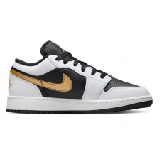 Подростковые кроссовки Jordan 1 Low Gold Swoosh (GS)