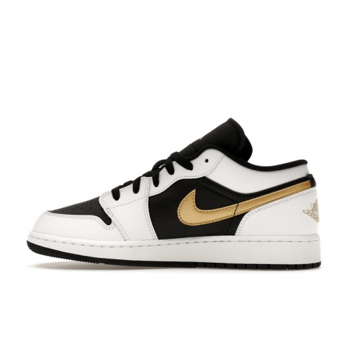 Air Jordan 1 Low GS Gold Swoosh - подростковая сетка размеров