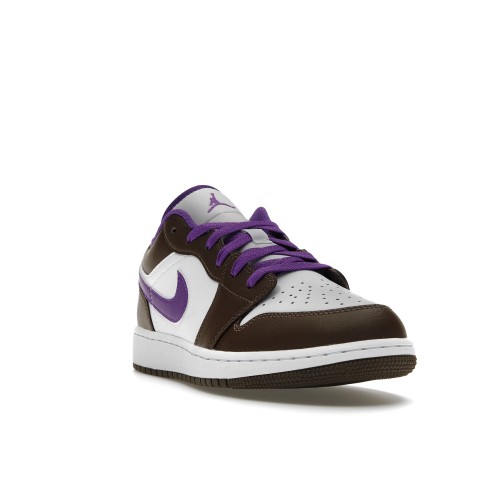 Кроссы Jordan 1 Low Purple Mocha (GS) - Подростковая сетка размеров