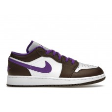 Подростковые кроссовки Jordan 1 Low Purple Mocha (GS)