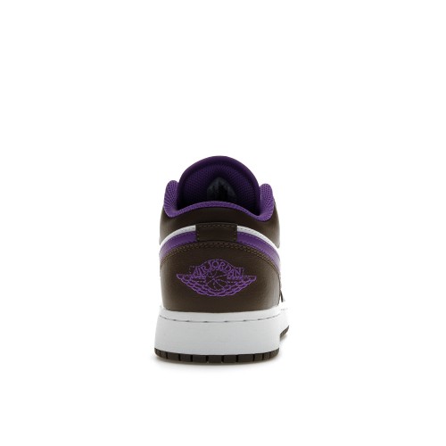 Кроссы Jordan 1 Low Purple Mocha (GS) - Подростковая сетка размеров