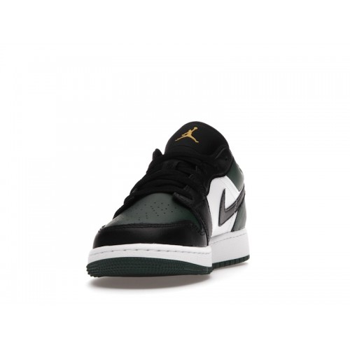 Кроссы Jordan 1 Low Green Toe (GS) - подростковая сетка размеров