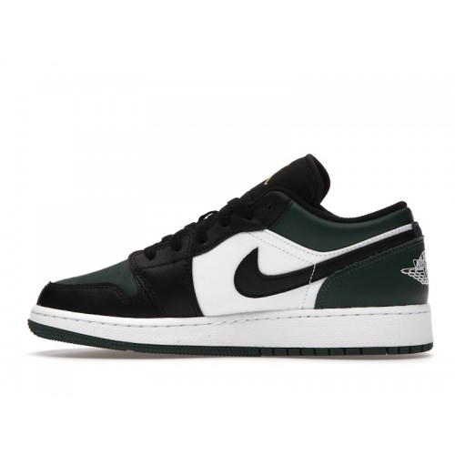 Кроссы Jordan 1 Low Green Toe (GS) - подростковая сетка размеров