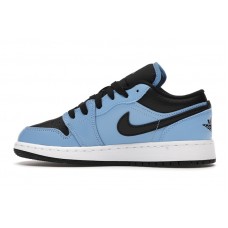 Подростковые Jordan 1 Low University Blue Black (GS)
