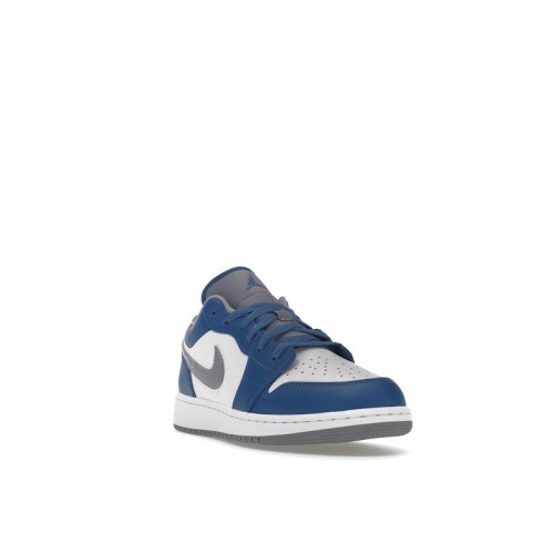 Кроссы Jordan 1 Low True Blue (GS) - подростковая сетка размеров