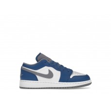 Подростковые кроссовки Jordan 1 Low True Blue (GS)