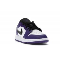 Подростковые Jordan 1 Low Court Purple White (GS)