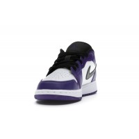 Подростковые Jordan 1 Low Court Purple White (GS)