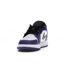 Подростковые Jordan 1 Low Court Purple White (GS)