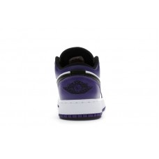 Подростковые Jordan 1 Low Court Purple White (GS)