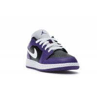 Подростковые Jordan 1 Low Court Purple Black (GS)