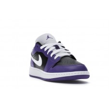 Подростковые Jordan 1 Low Court Purple Black (GS)