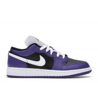 Подростковые Jordan 1 Low Court Purple Black (GS)