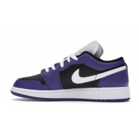 Подростковые Jordan 1 Low Court Purple Black (GS)