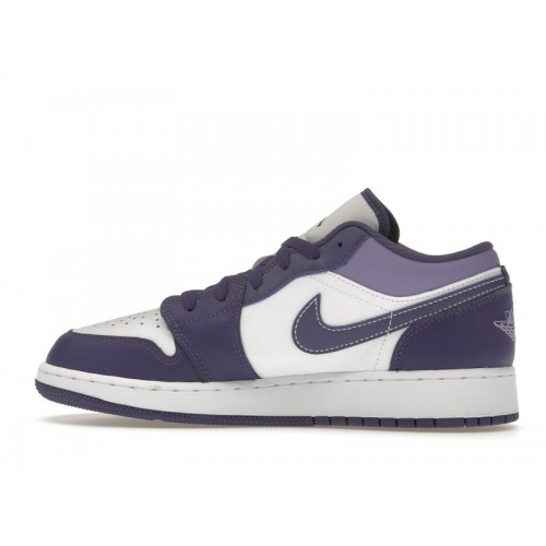 Кроссы Jordan 1 Low Sky J Purple (GS) - подростковая сетка размеров