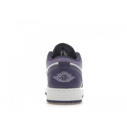 Кроссы Jordan 1 Low Sky J Purple (GS) - подростковая сетка размеров