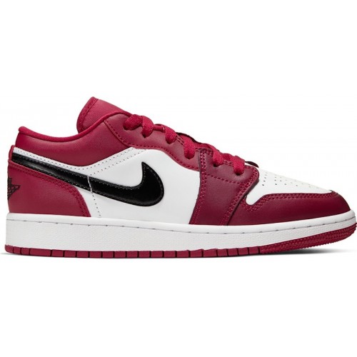 Air Jordan 1 Low GS Noble Red - подростковая сетка размеров