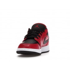 Подростковые Jordan 1 Low Gym Red Black Pebbled (GS)