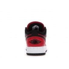 Подростковые Jordan 1 Low Gym Red Black Pebbled (GS)