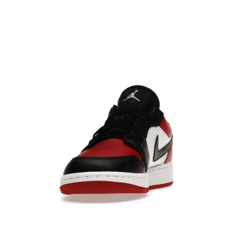 Кроссы Jordan 1 Low Bred Toe (GS) - подростковая сетка размеров