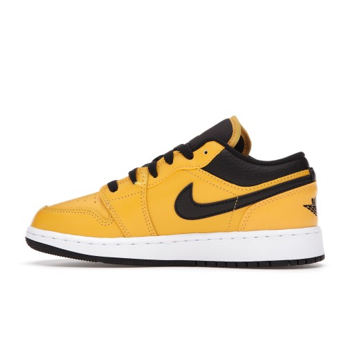 Кроссы Jordan 1 Low University Gold Black (GS) - подростковая сетка размеров